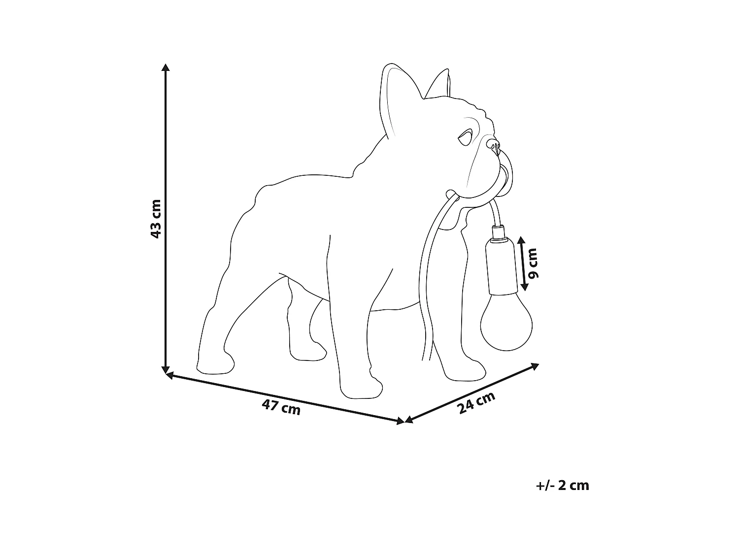 Lampe à poser Chien BAXTER Noir
