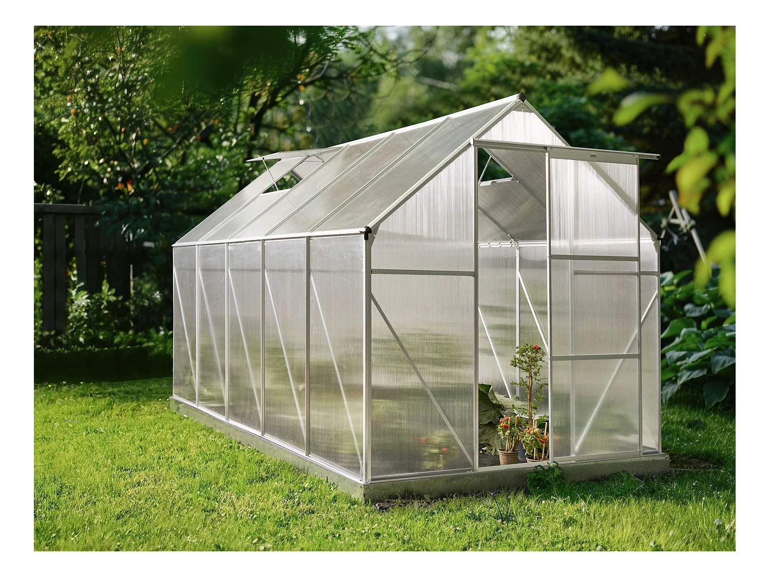 Serre de jardin APULIA Argenté 315 cm