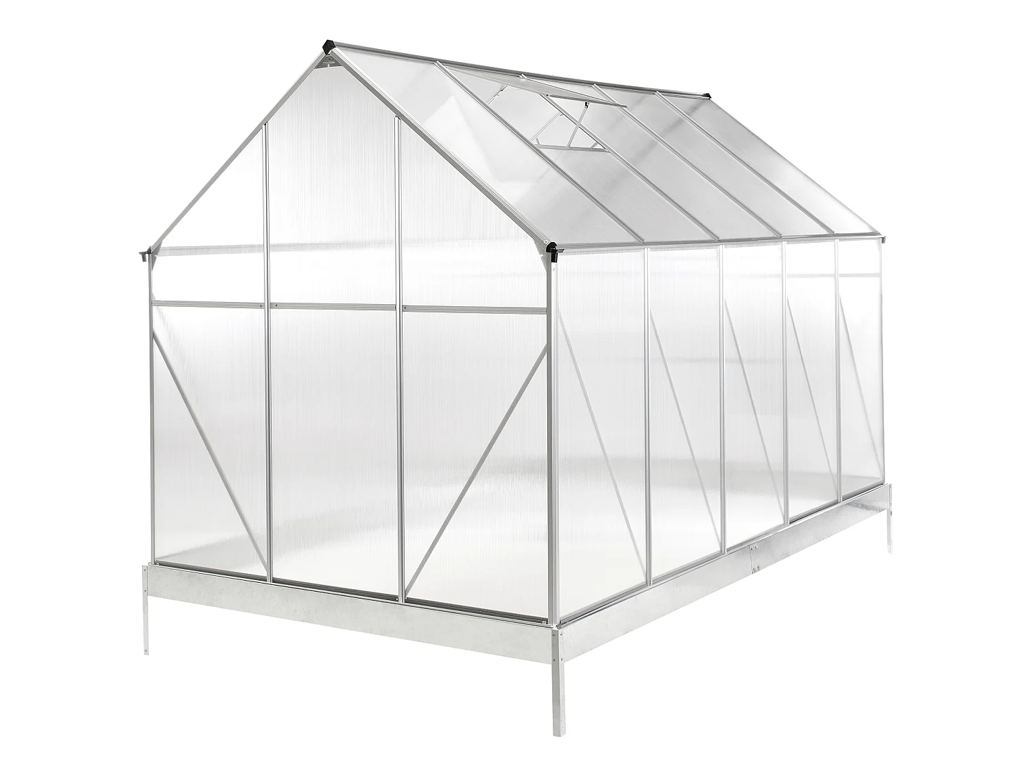 Serre de jardin APULIA 190 cm 315 cm Argenté