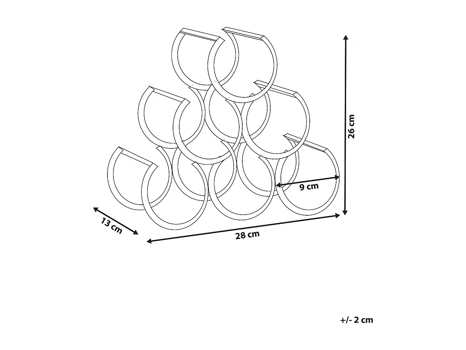 Porte-bouteille LURGAN Métal Noir