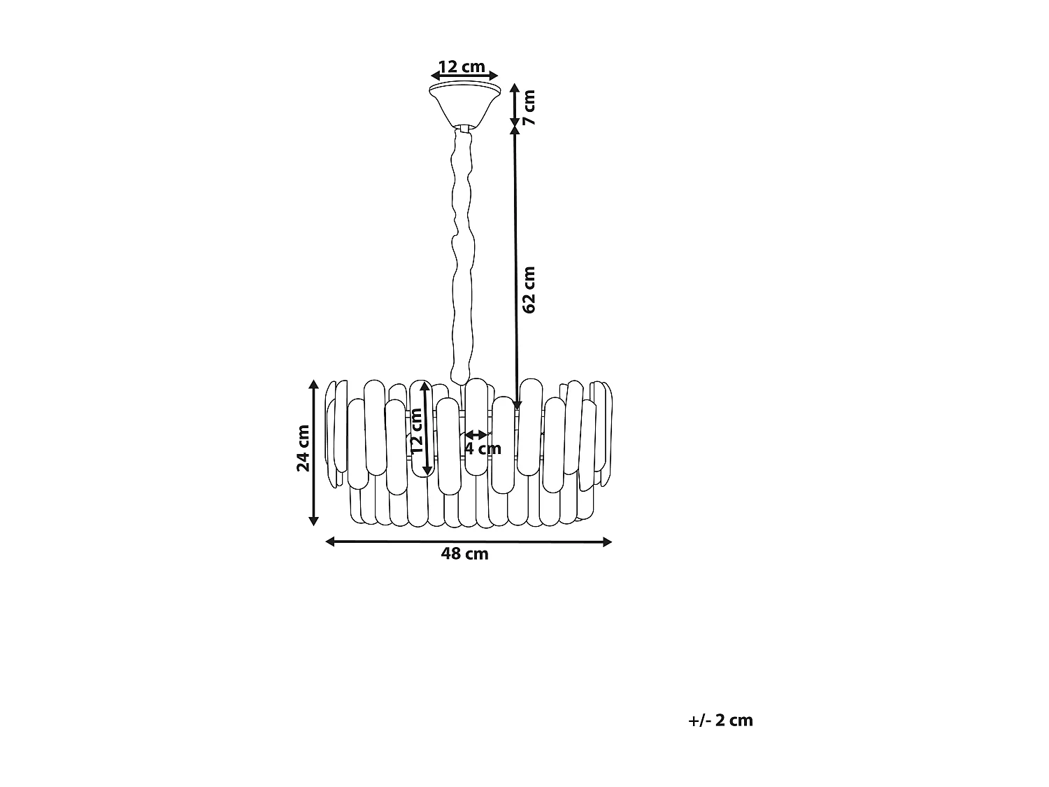 Lustre MANTARO Verre Doré