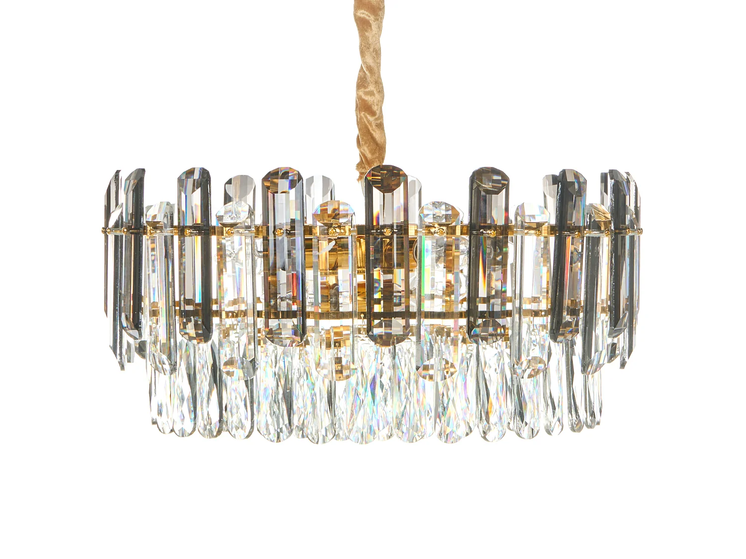 Chandelier MANTARO Glass Gold