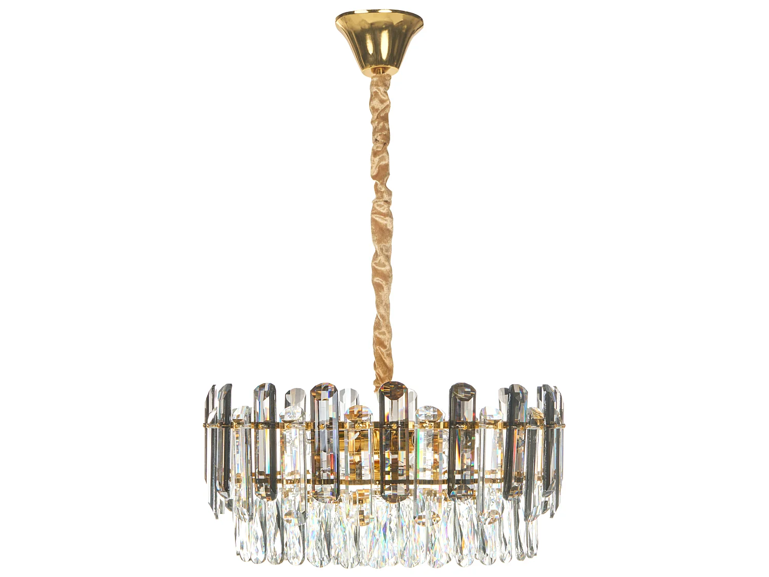 Chandelier MANTARO Glass Gold