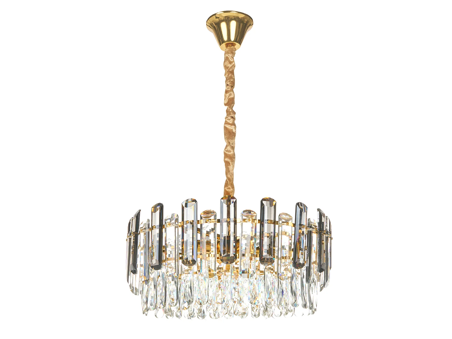 Chandelier MANTARO Glass Gold