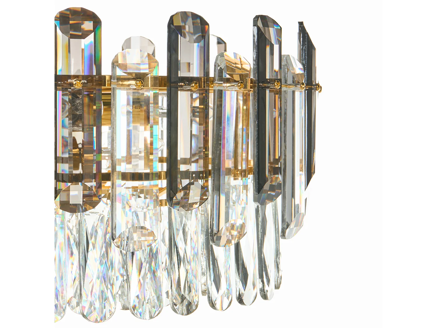 Chandelier MANTARO Glass Gold