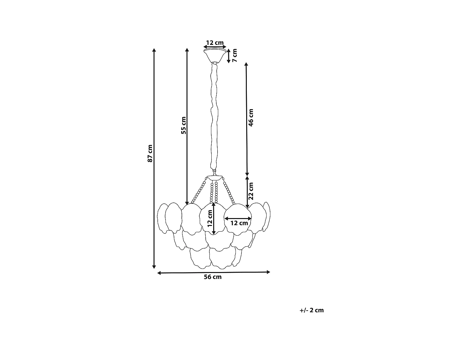 Lustre BIGOTE Verre Laiton
