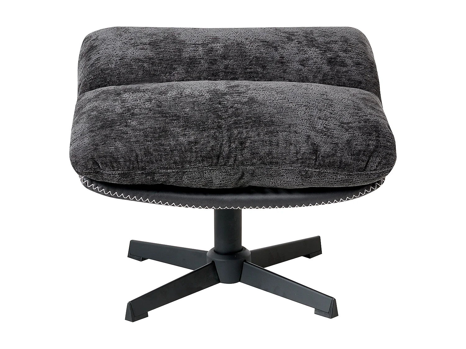 Fauteuil pivotant TOVIK Tissu chenille Noir