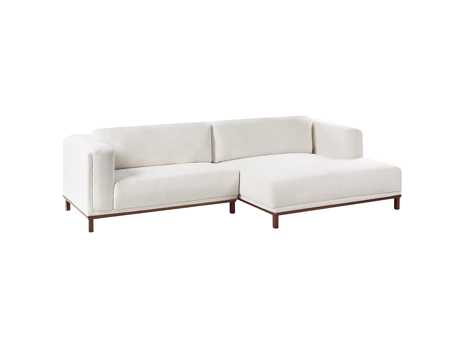 Corner Sofa 4 Seater VENG Boucle Off-White Left Hand
