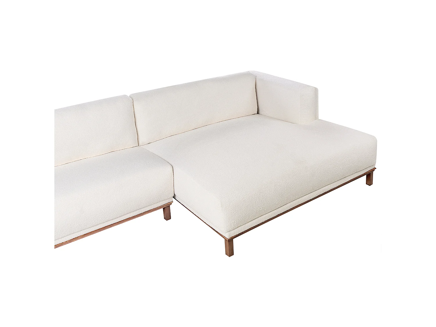 Corner Sofa 4 Seater VENG Boucle Off-White Left Hand