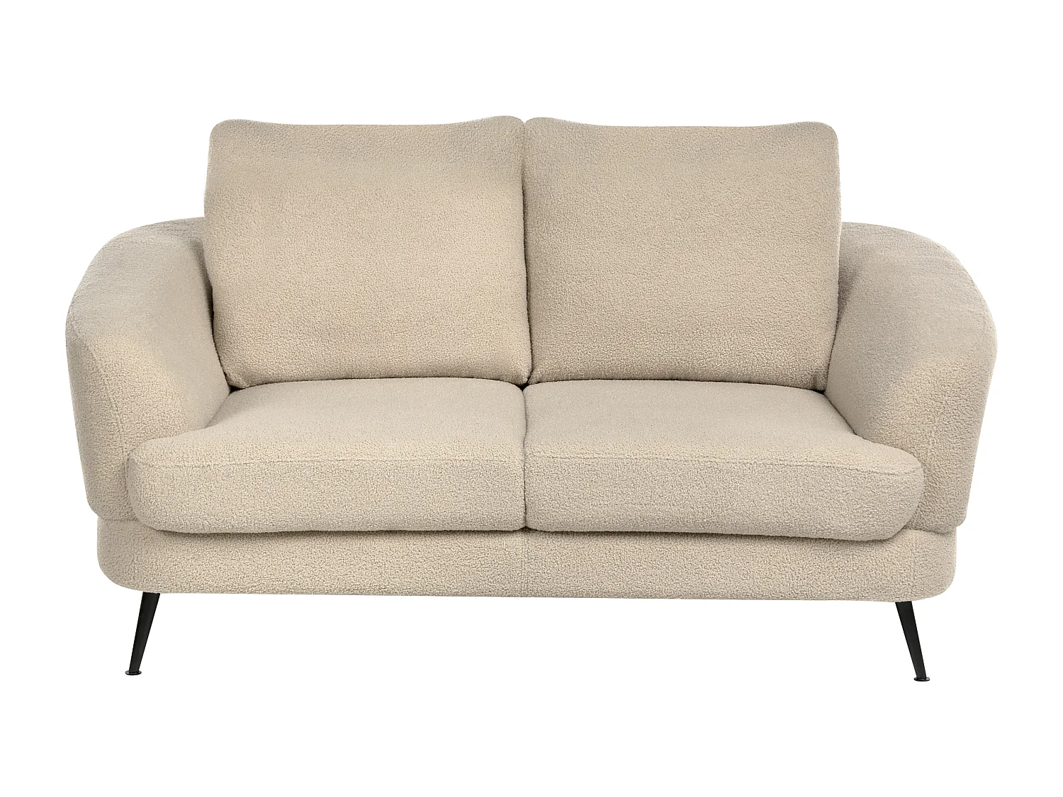 Canapé 2 places KJAER Bouclé Beige clair