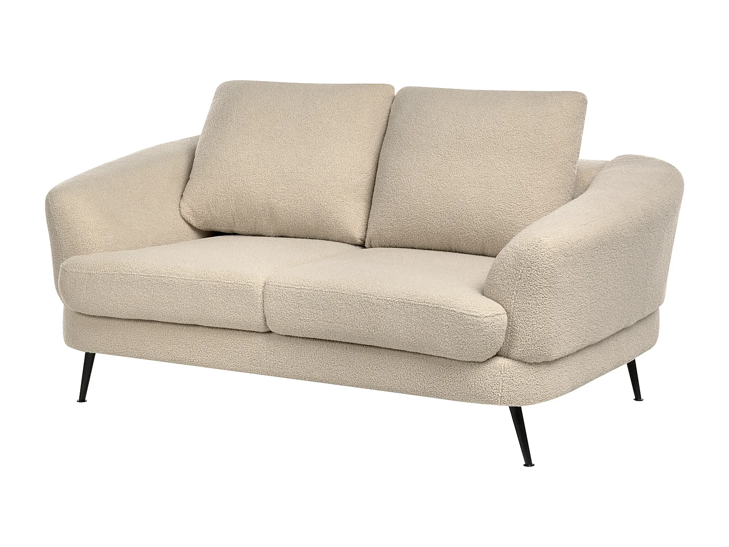 Canapé 2 places KJAER Bouclé Beige clair