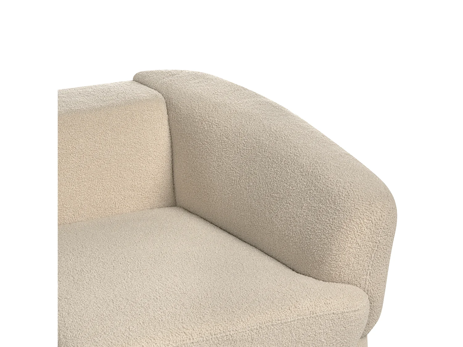 Canapé 2 places KJAER Bouclé Beige clair