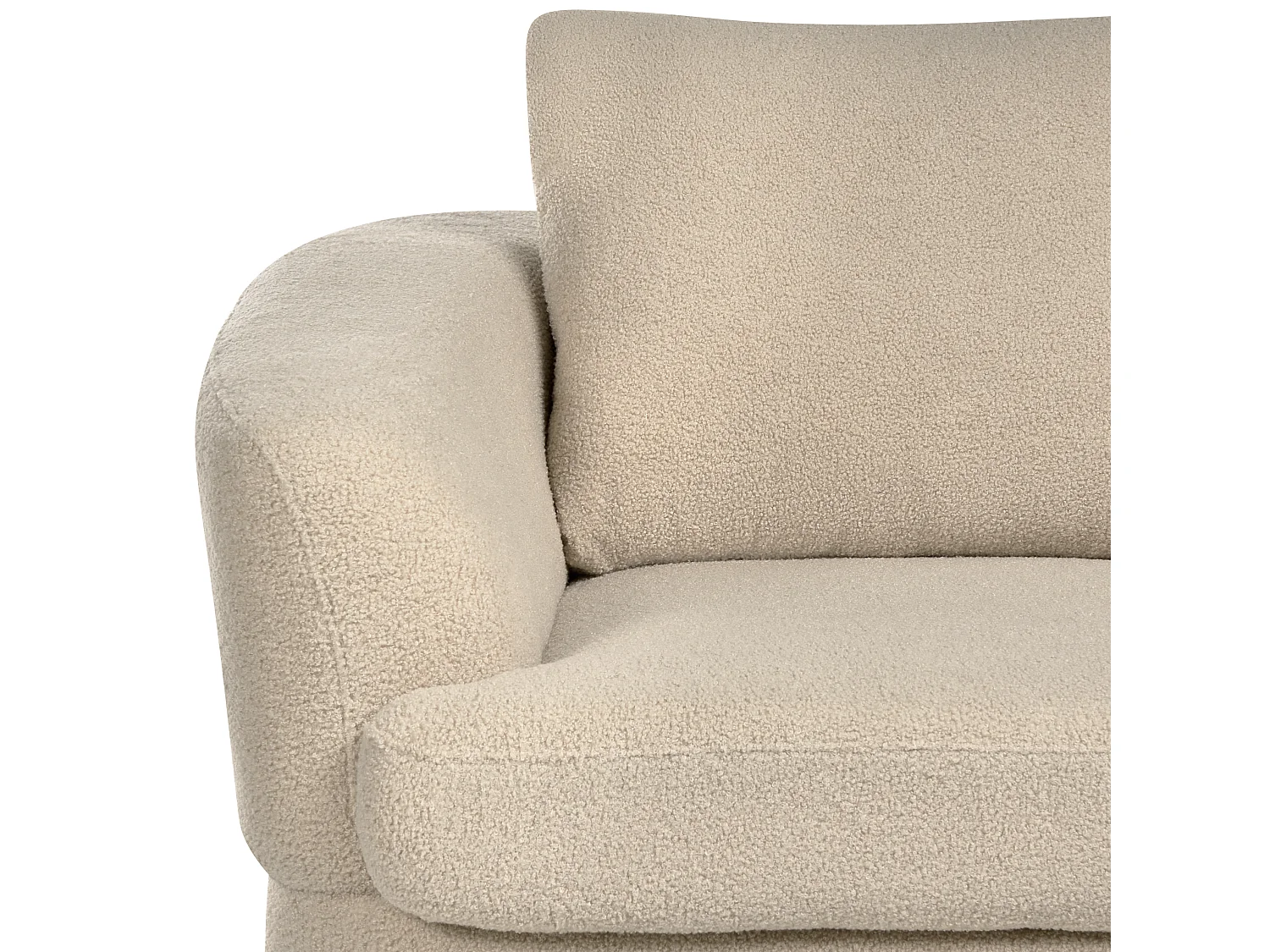 Canapé 2 places KJAER Bouclé Beige clair