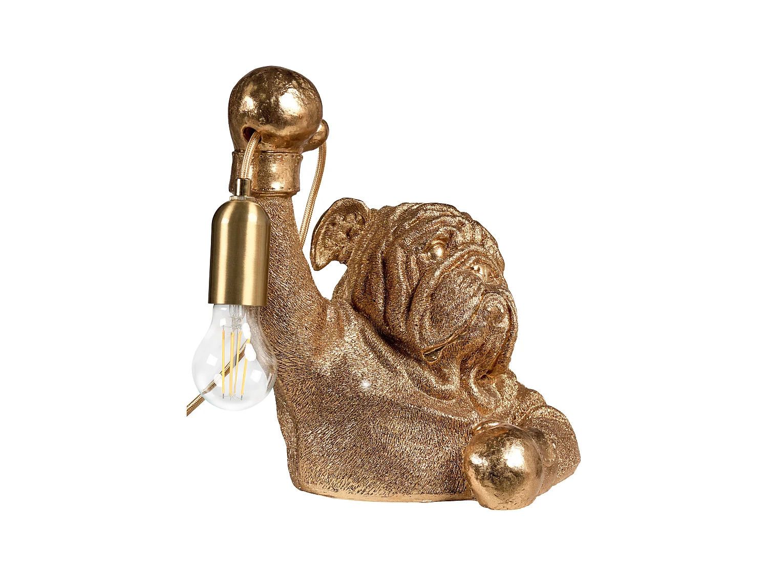 Lampe à poser Chien MIKE Doré