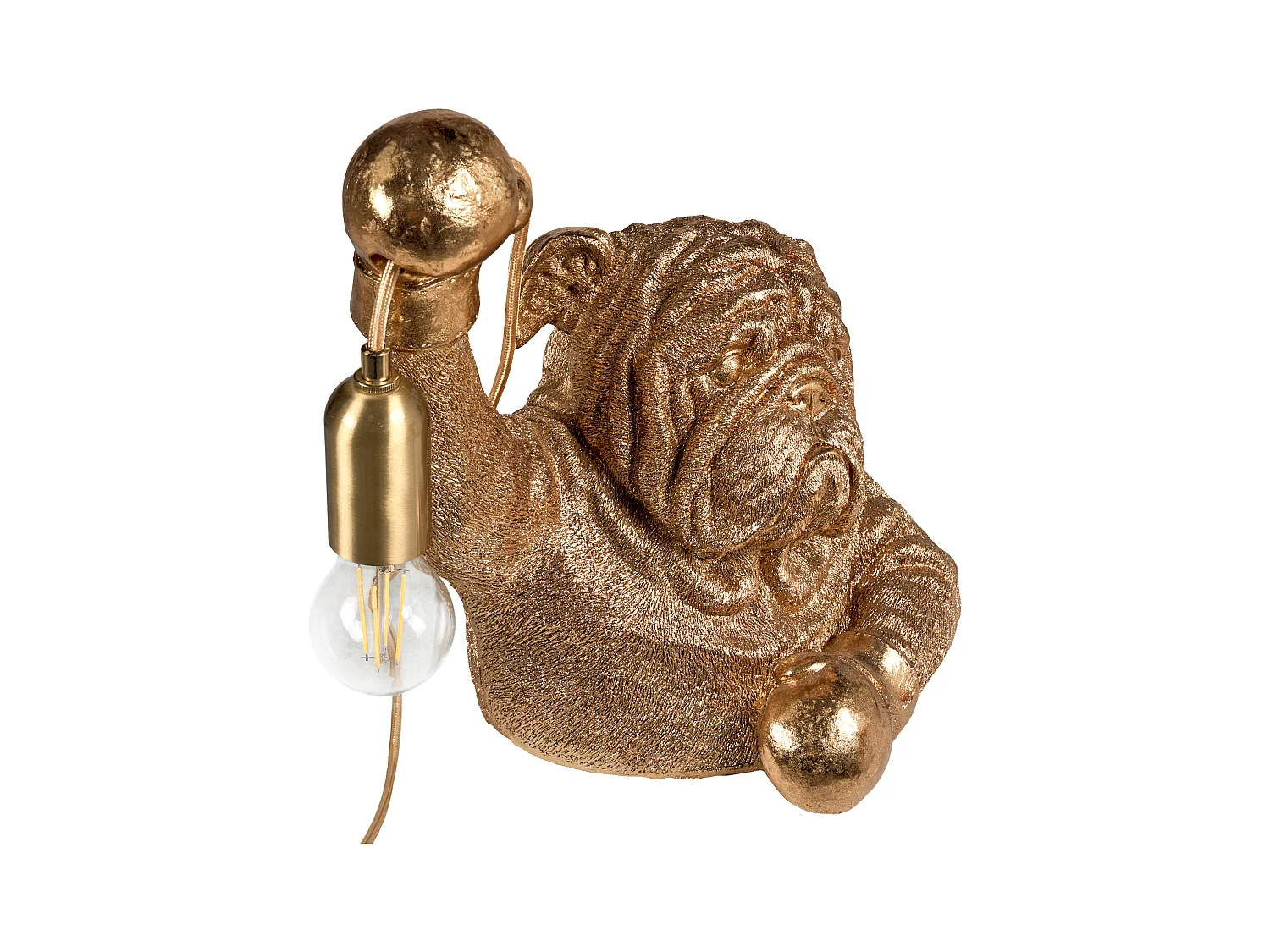 Lampe à poser Chien MIKE Doré