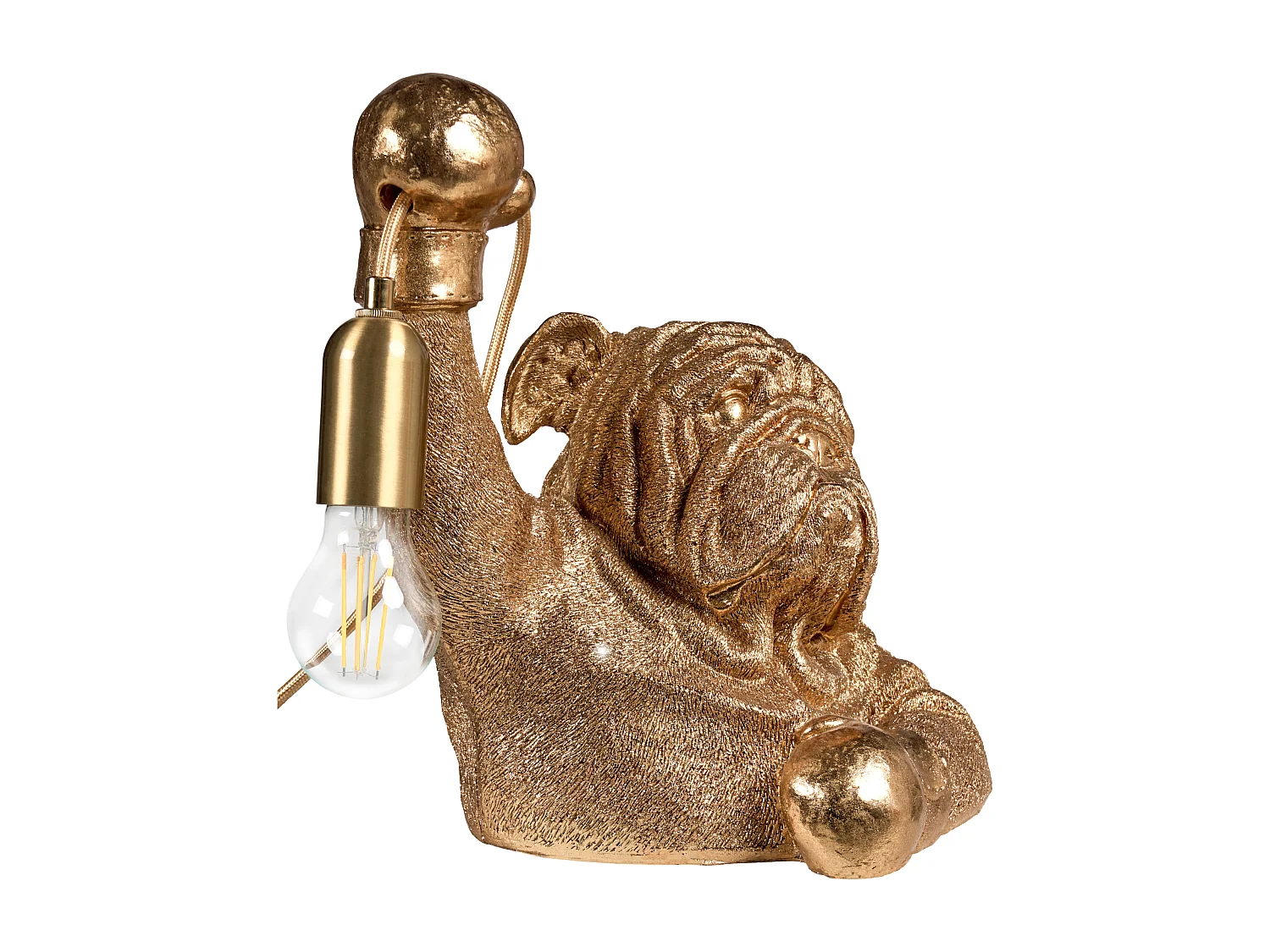 Lampe à poser Chien MIKE Doré