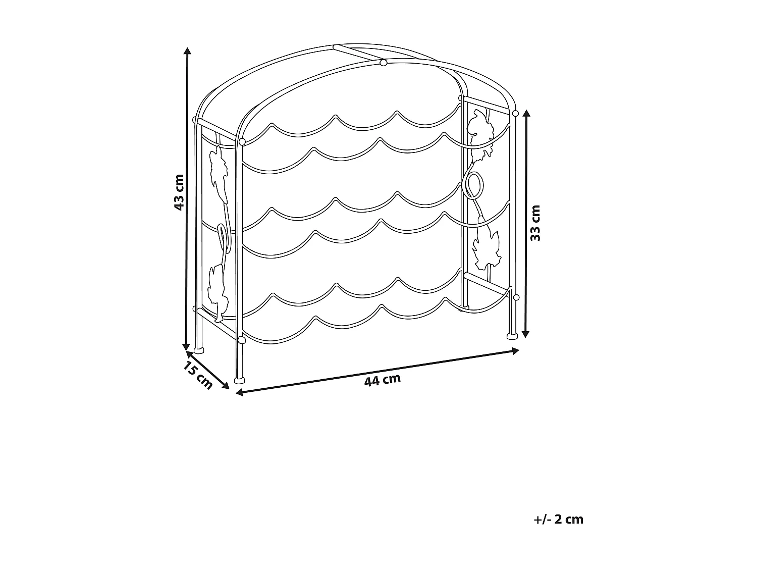 Porte-bouteille BUNDORAN Métal Noir