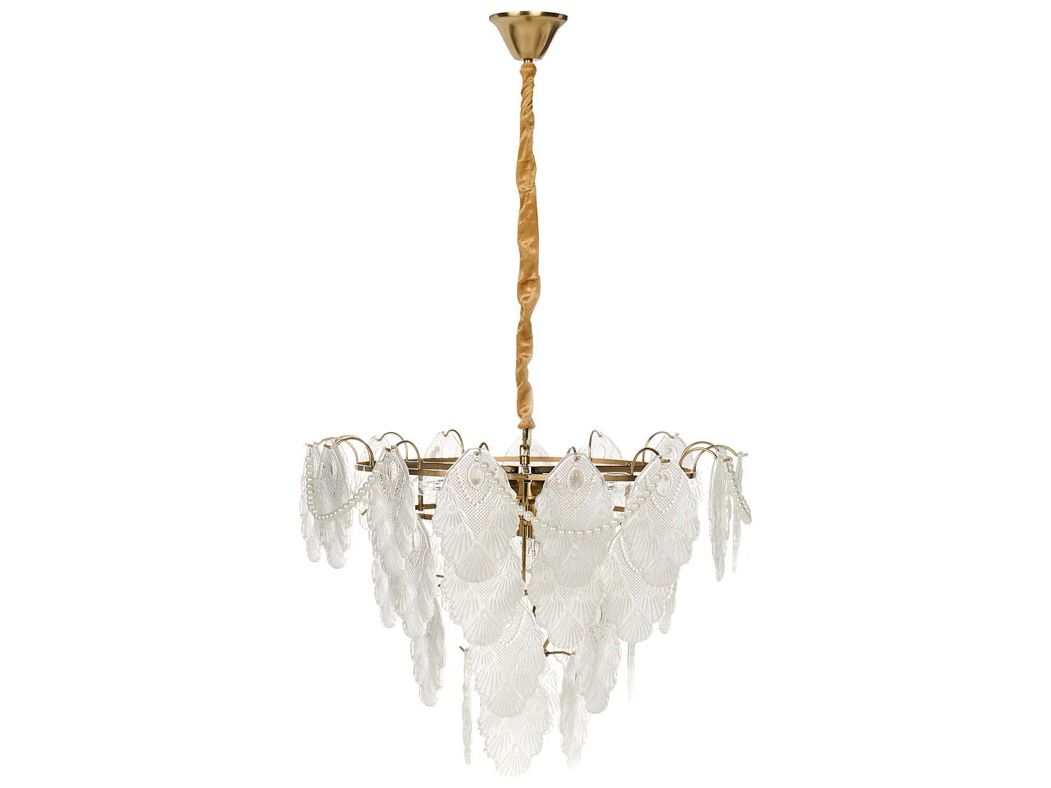 Chandelier ACARIGUA Glass Brass