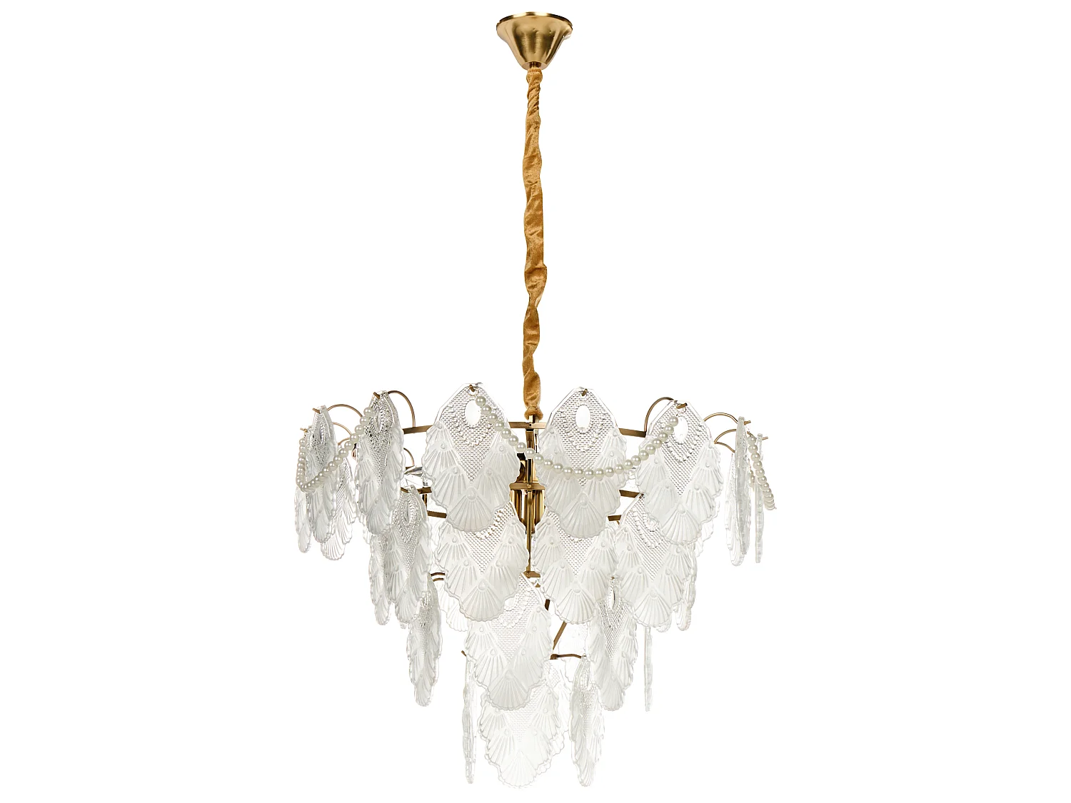 Chandelier ACARIGUA Glass Brass