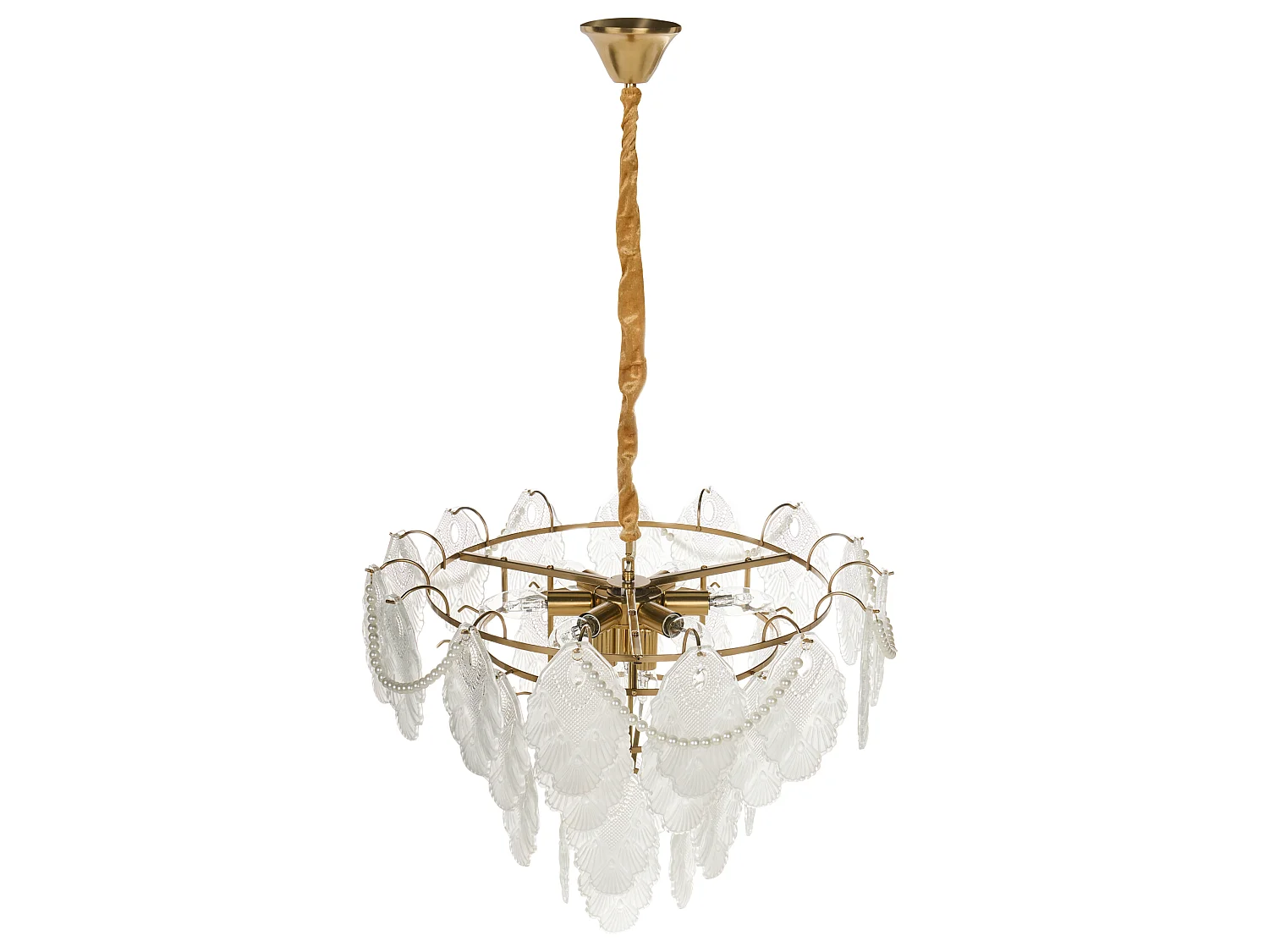 Chandelier ACARIGUA Glass Brass