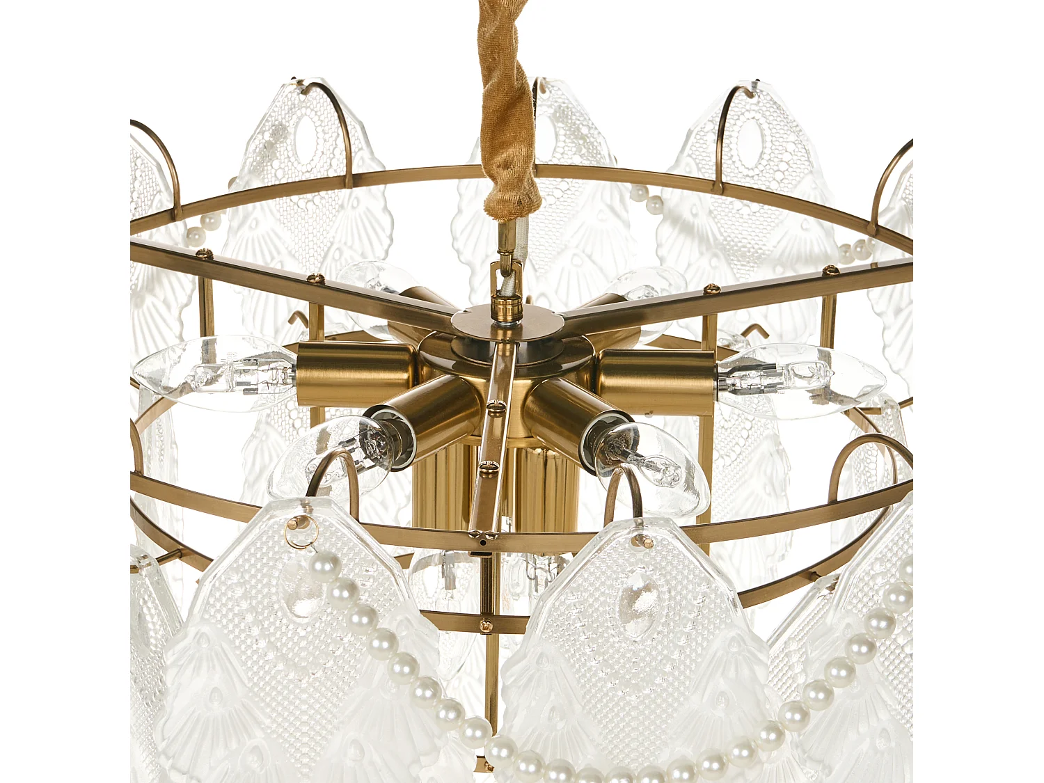 Chandelier ACARIGUA Glass Brass