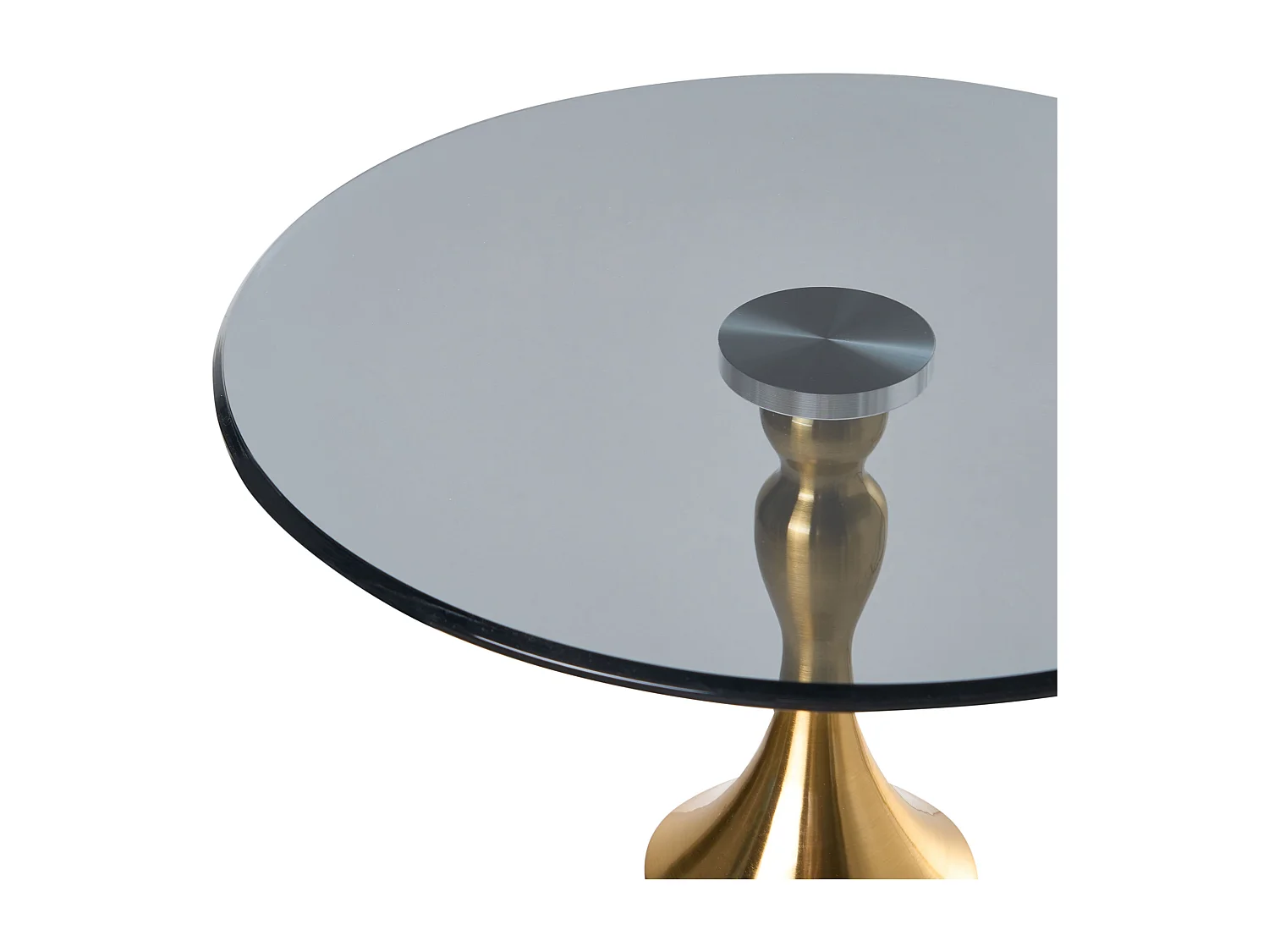 Table d'appoint CARTER Verre de sécurité Marbre gris