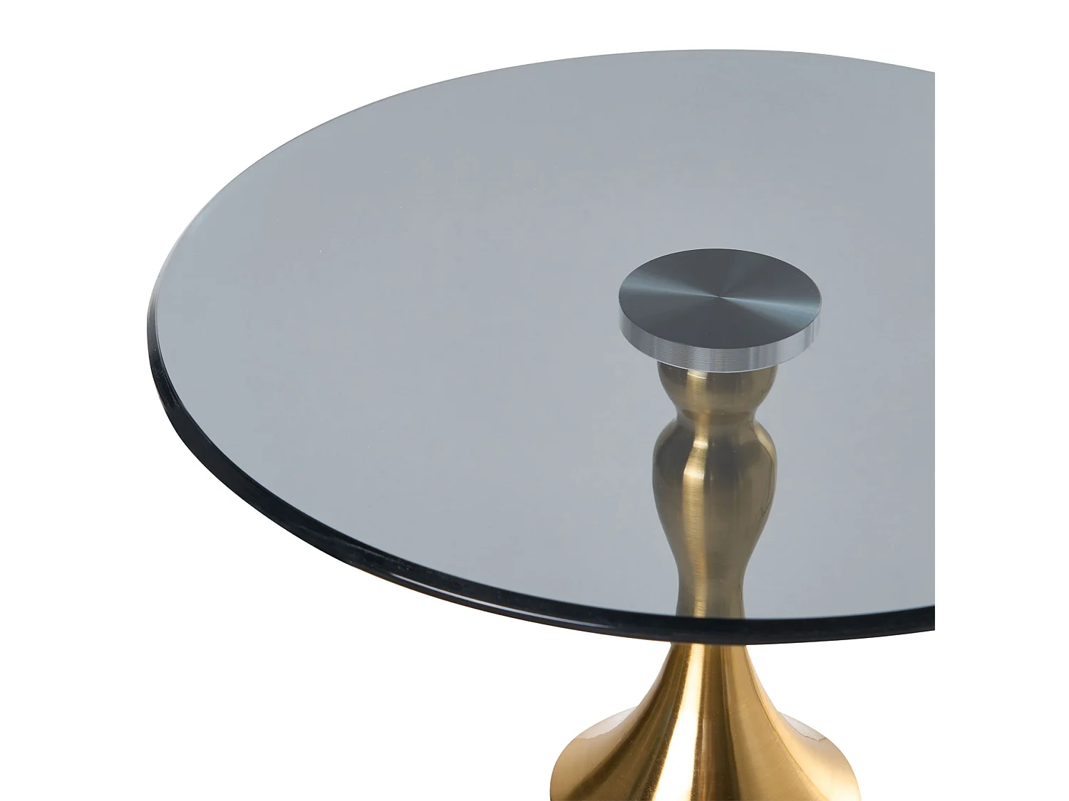 Table d'appoint CARTER Verre de sécurité Marbre gris