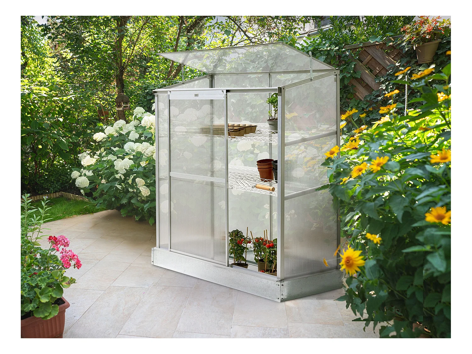 Serre de balcon LECCE Argenté 59 cm