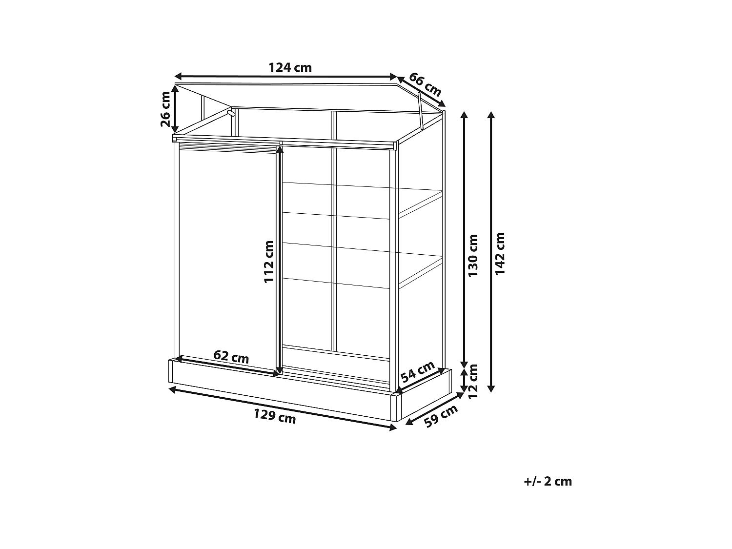 Serre de balcon LECCE Argenté 59 cm