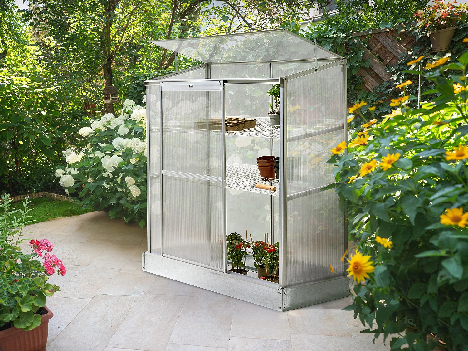 Balcony Greenhouse LECCE Silver 59 cm