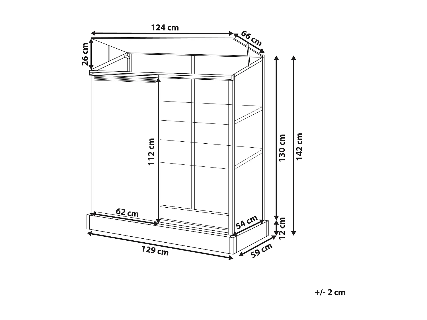 Serre de balcon LECCE Argenté 59 cm