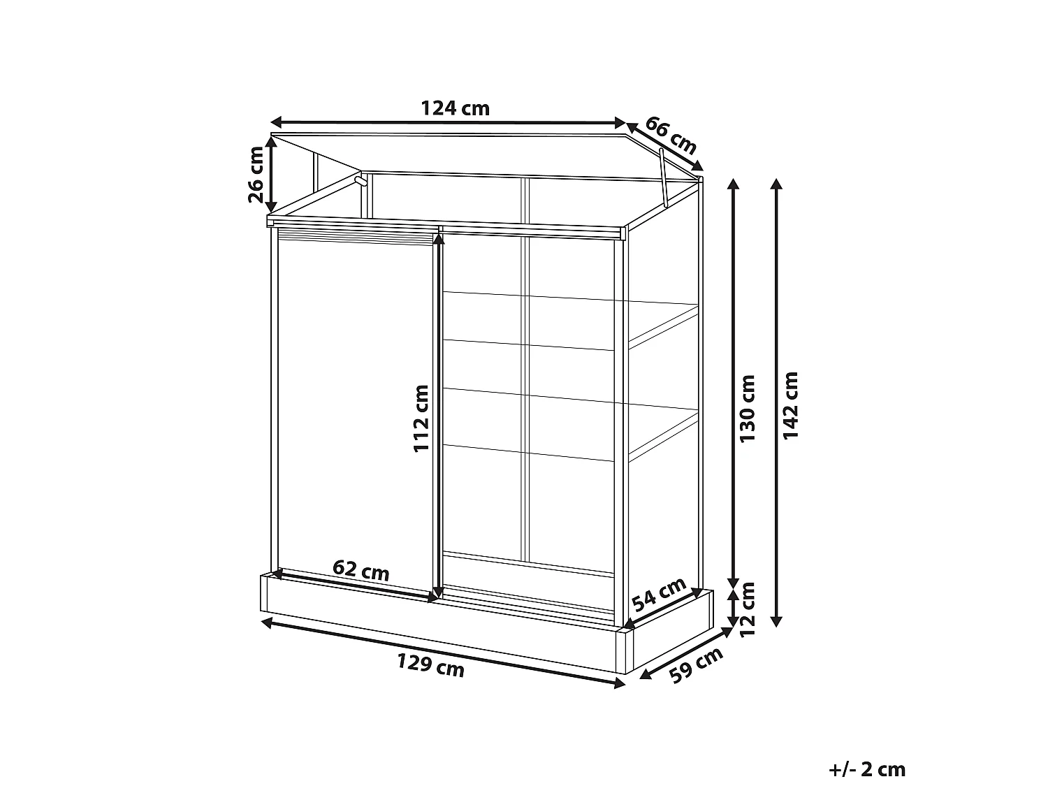 Balcony Greenhouse LECCE Silver 59 cm