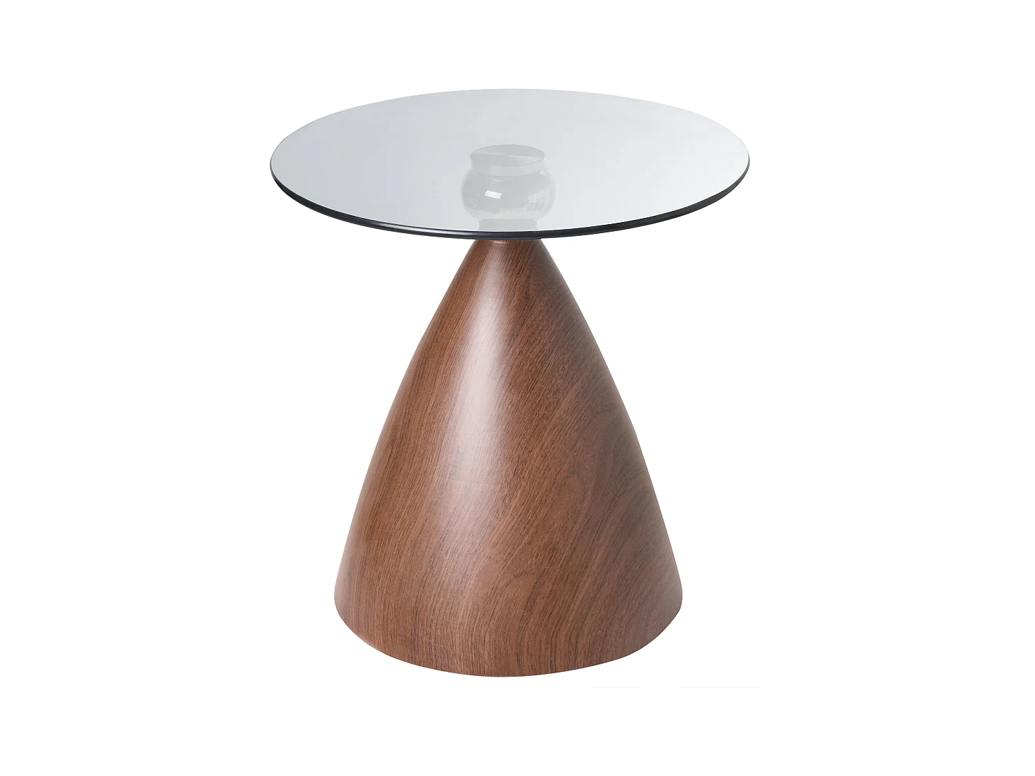 Table d'appoint CORELLA Verre de sécurité Marron/noir