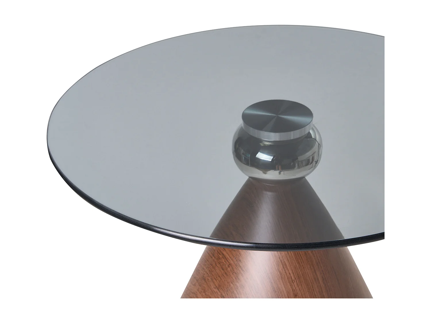 Table d'appoint CORELLA Verre de sécurité Marron/noir