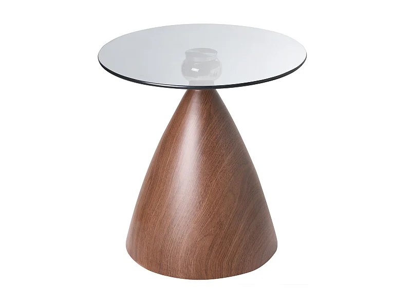 Table d\'appoint CORELLA Verre de sécurité Marron/noir