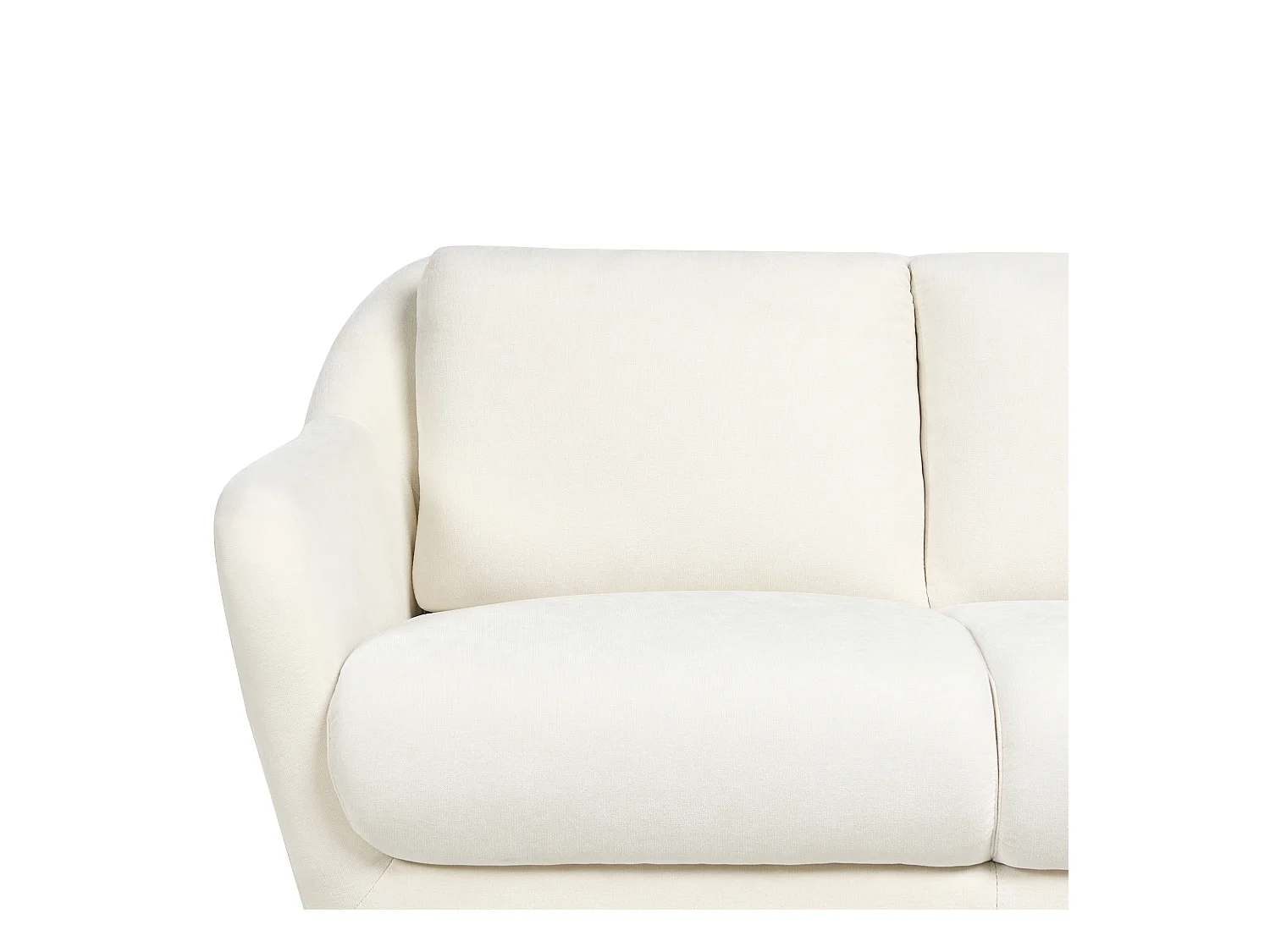 Canapé 2 places EIBY Tissu chenille Blanc