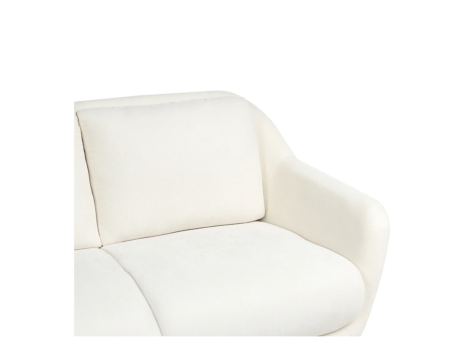 Canapé 2 places EIBY Tissu chenille Blanc