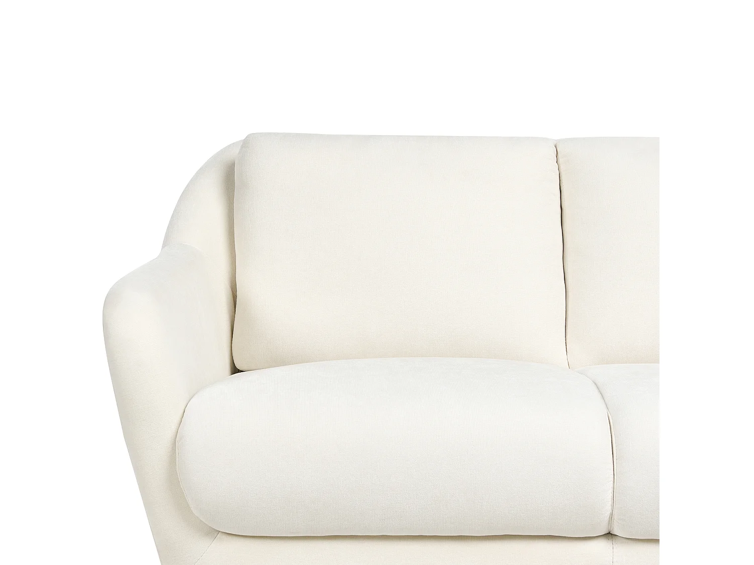 Canapé 2 places EIBY Tissu chenille Blanc