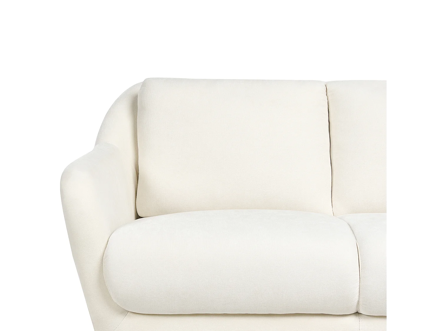 Canapé 2 places EIBY Tissu chenille Blanc