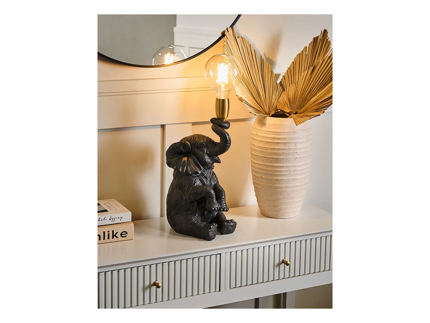 Lampe à poser Éléphant FORTUNA Noir