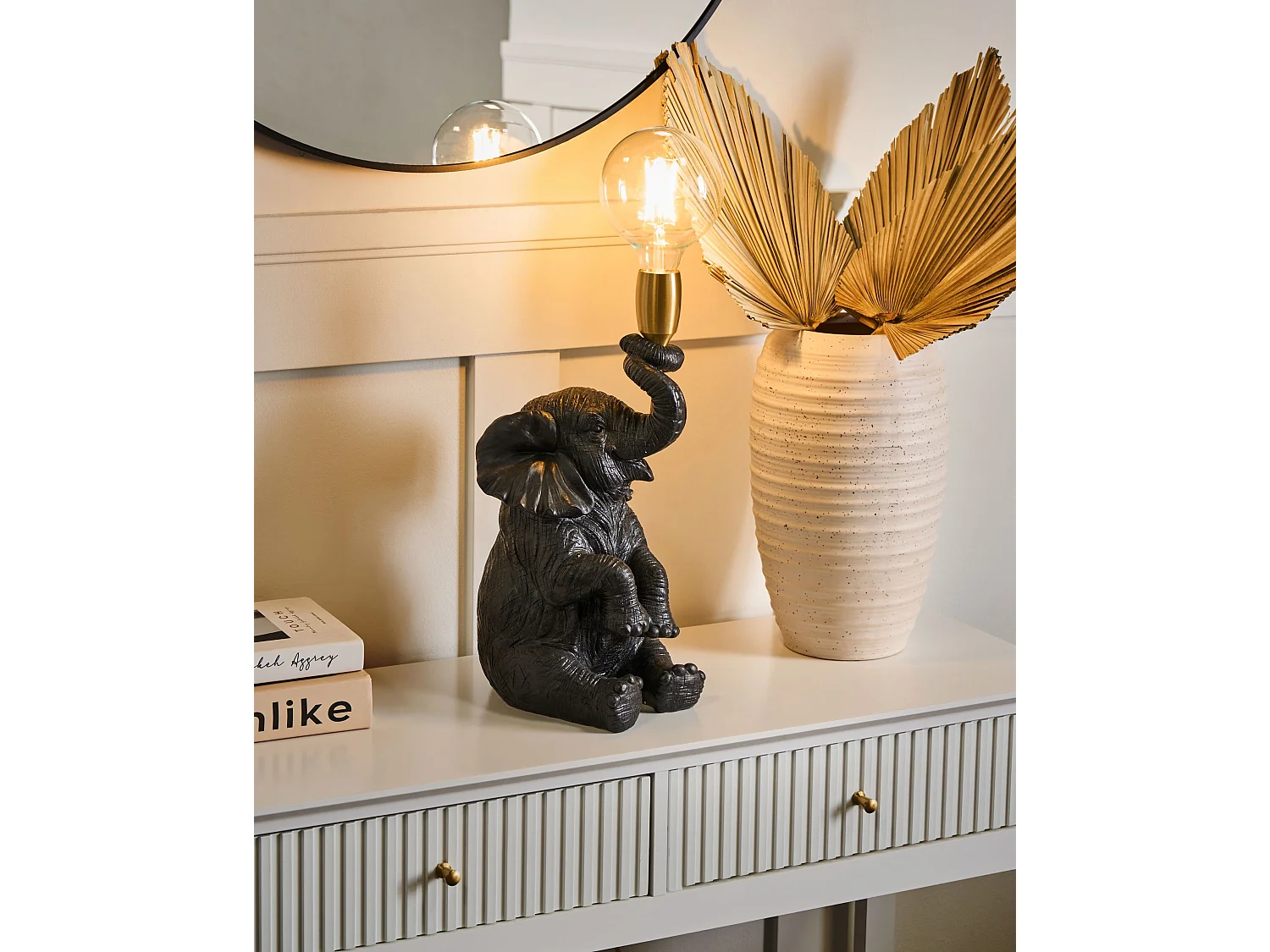 Lampe à poser Éléphant FORTUNA Noir