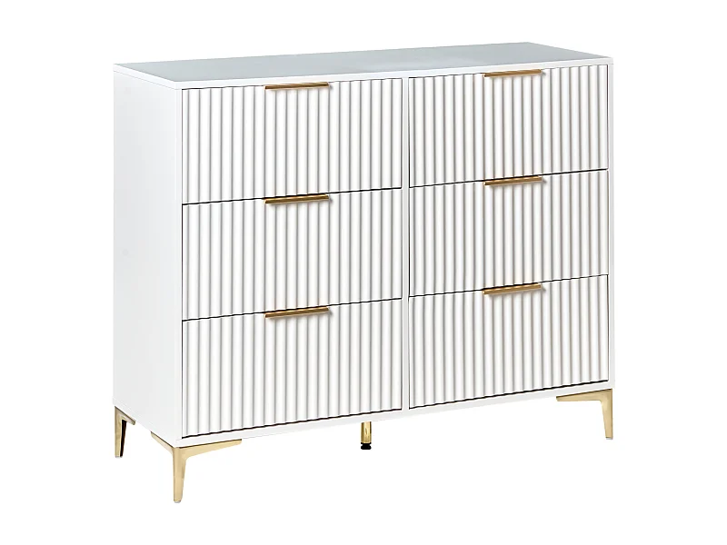 Commode à 6 tiroirs WALCOTT Blanc