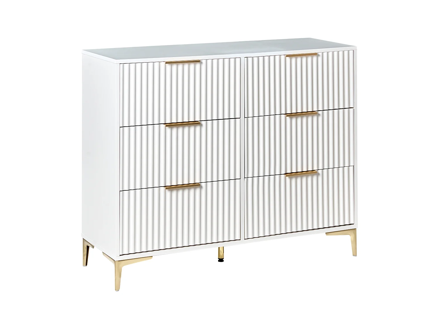 Commode à 6 tiroirs WALCOTT Blanc