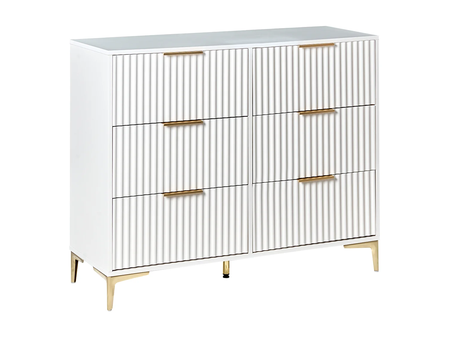 Commode à 6 tiroirs WALCOTT Blanc