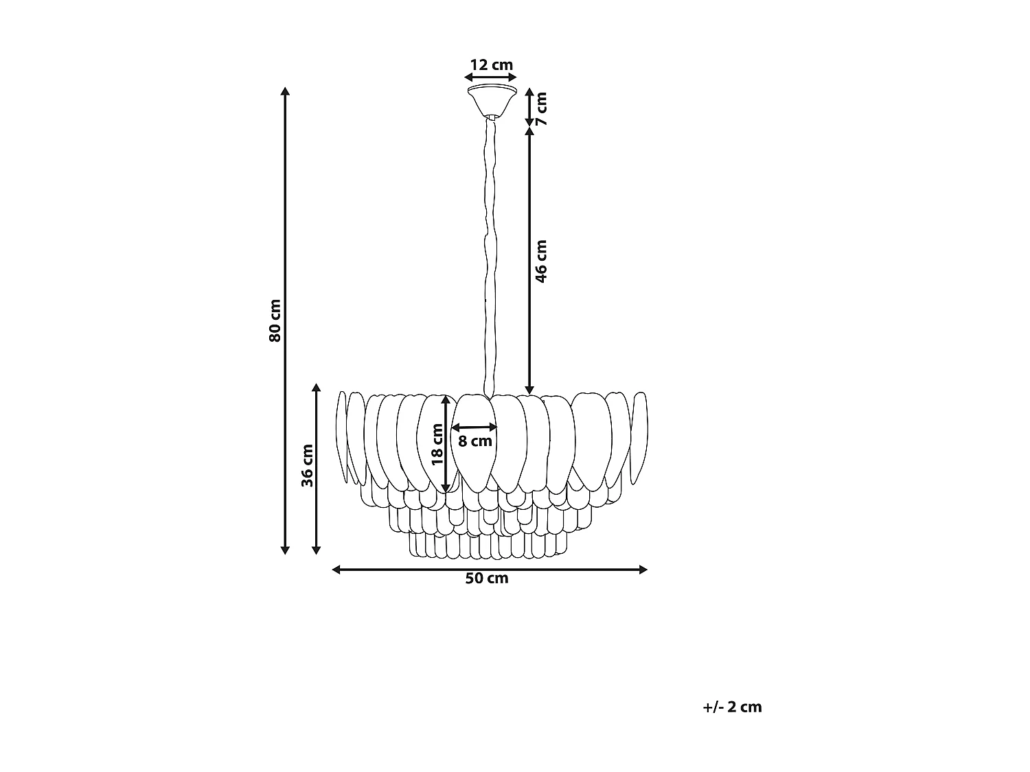 Lustre CANAGUA Verre Laiton