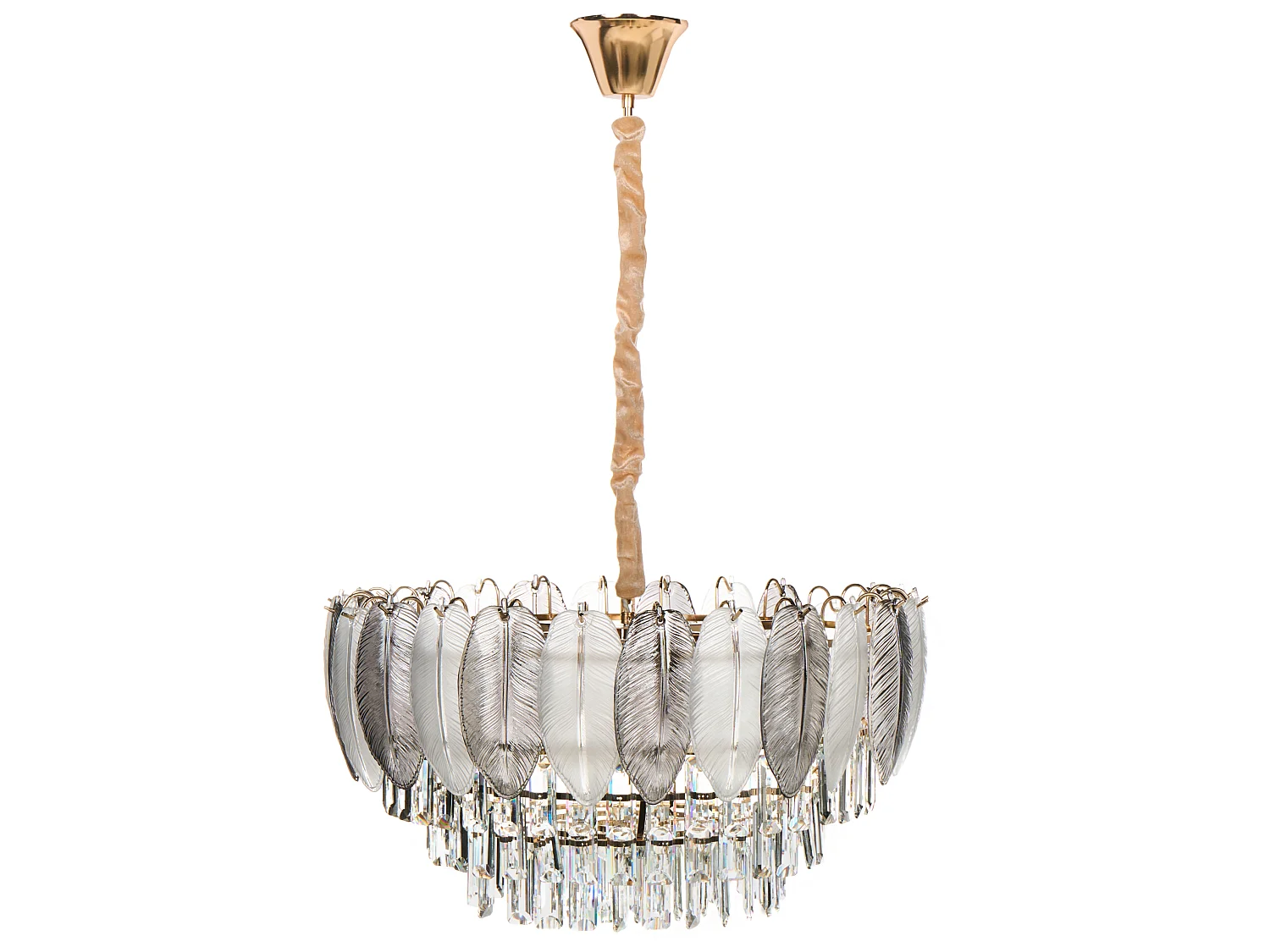 Chandelier CANAGUA Glass Brass