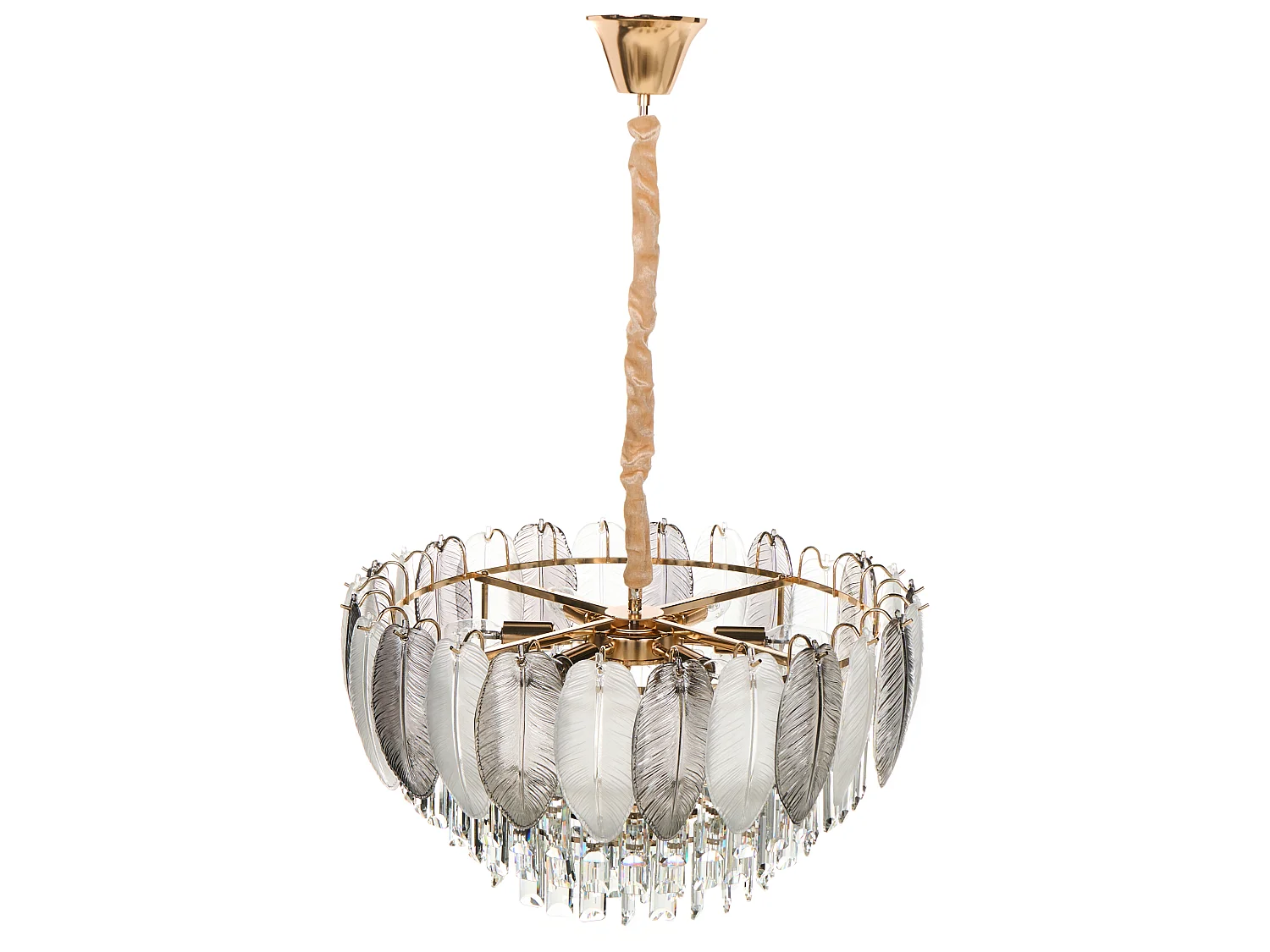 Chandelier CANAGUA Glass Brass