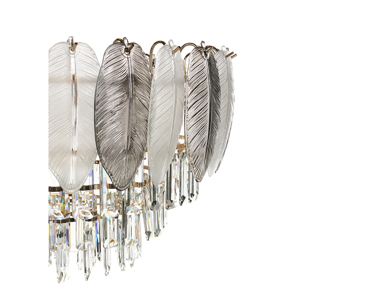 Chandelier CANAGUA Glass Brass