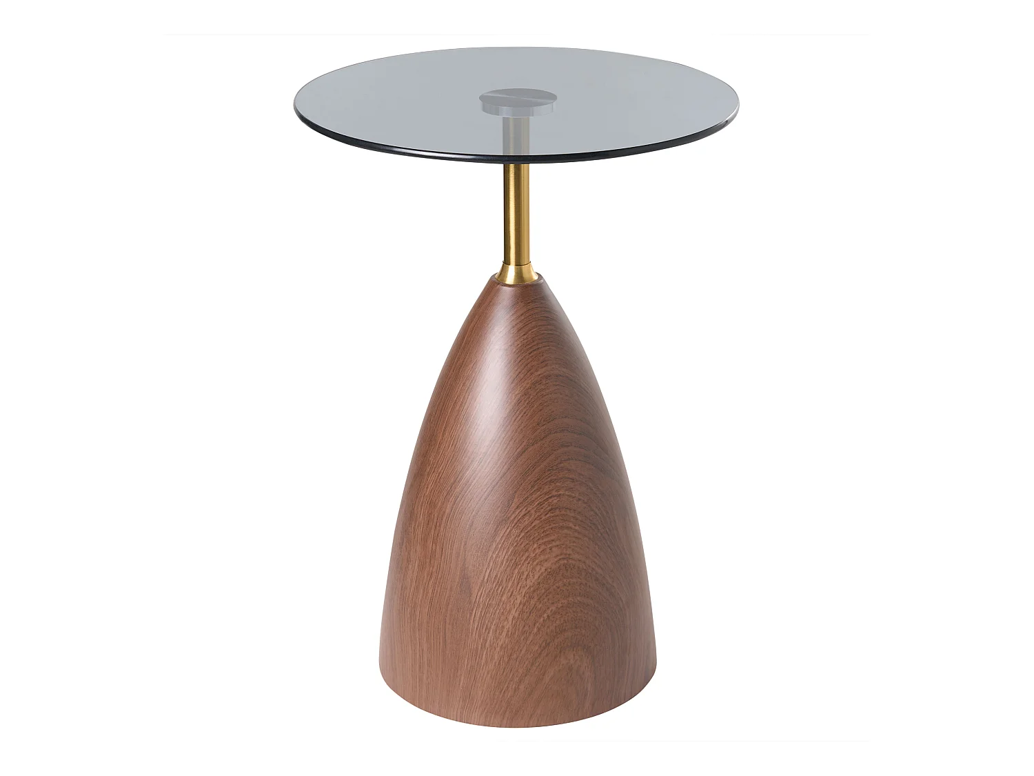 Table d'appoint WALLIS Verre de sécurité Marron/noir