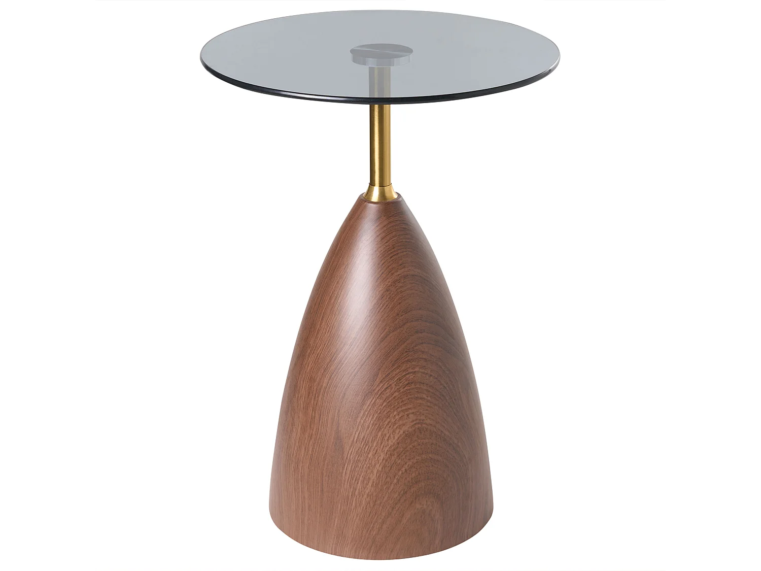 Table d'appoint WALLIS Verre de sécurité Marron/noir